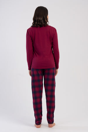 Woman Supreme Beva Long Sleeve Pyjama Set - Vienetta1.Grup3927LACIVERT