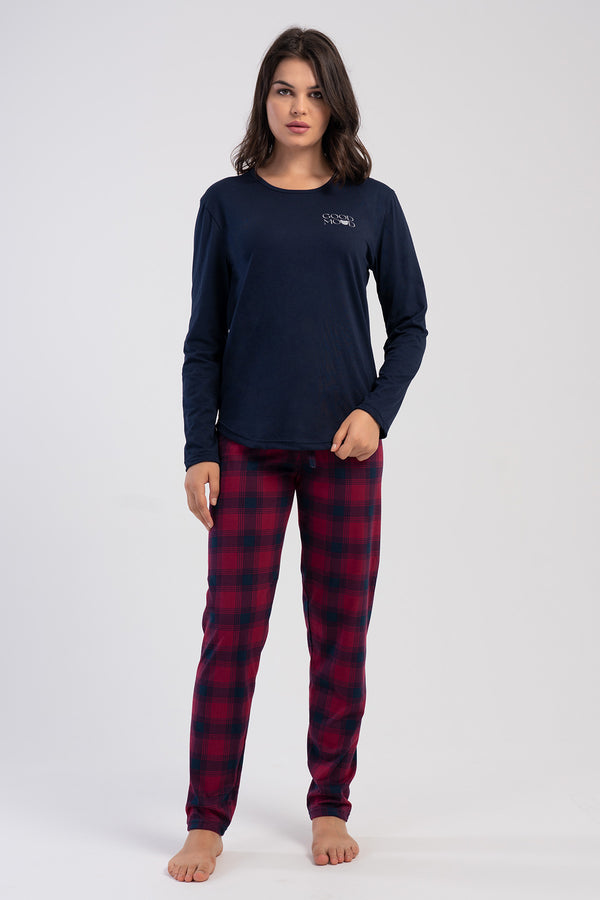 Woman Supreme Beva Long Sleeve Pyjama Set - Vienetta1.Grup3927LACIVERT
