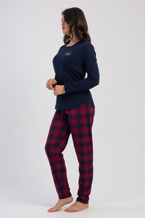 Woman Supreme Beva Long Sleeve Pyjama Set - Vienetta1.Grup3927LACIVERT