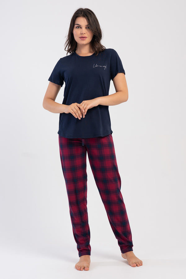 KADIN XXL PIJAMA TAKIM SUPREM 503139 - Vienetta1.GrupY.LACIVERT