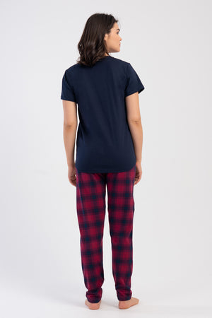KADIN XXL PIJAMA TAKIM SUPREM 503139 - VienettaY.LACIVERT2XL