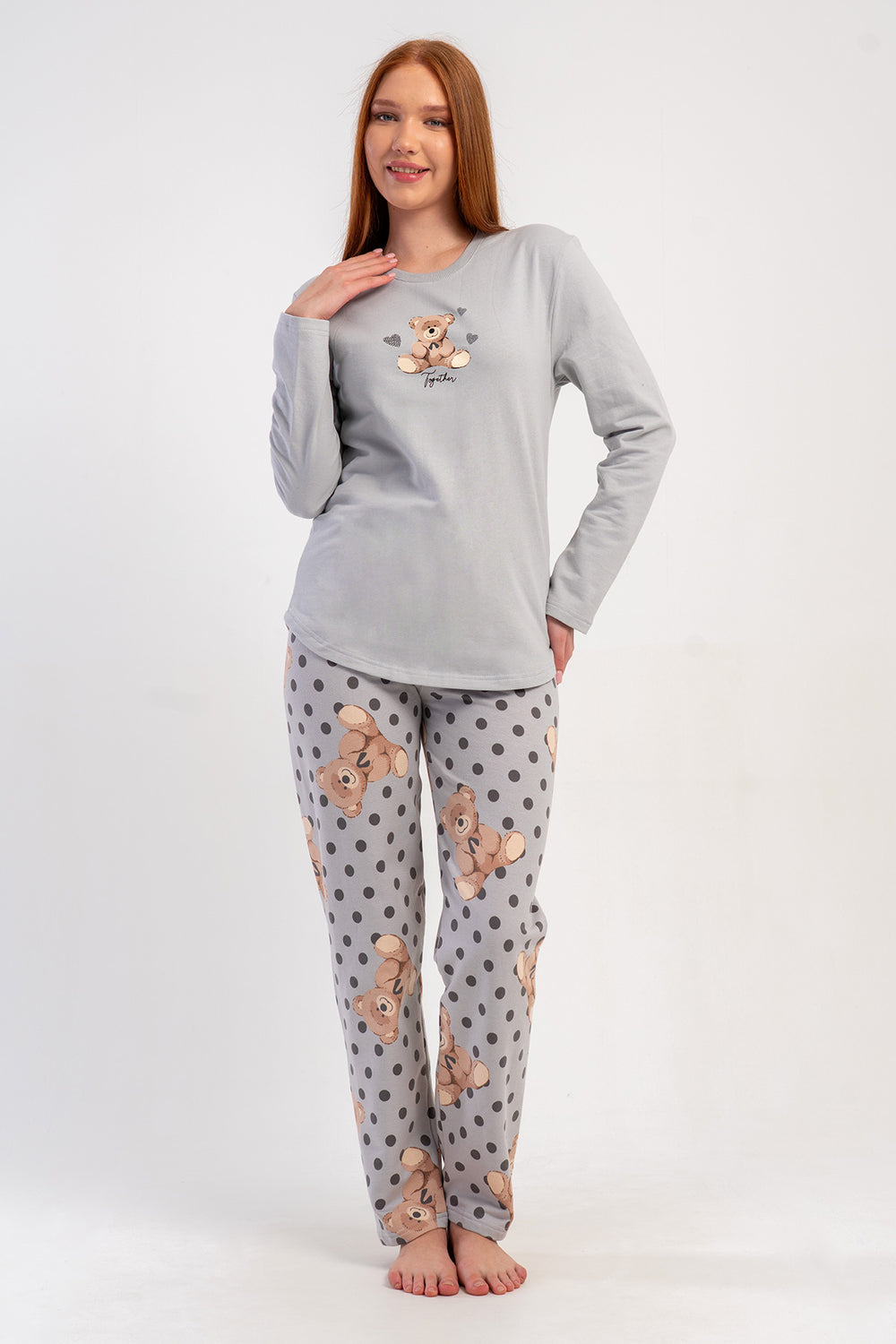 KADIN PIJAMA TAKIM 2IPLIK 503145 - Vienetta1.GrupGRI