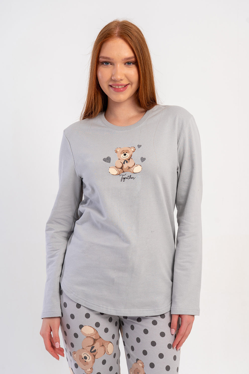 KADIN PIJAMA TAKIM 2IPLIK 503145 - Vienetta1.GrupGRI