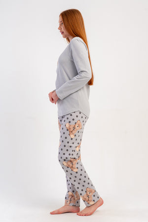 KADIN PIJAMA TAKIM 2IPLIK 503145 - VienettaGRIS