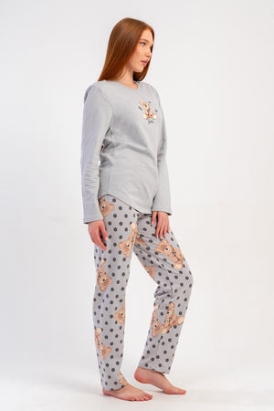 KADIN PIJAMA TAKIM 2IPLIK 503145 - VienettaGRIS