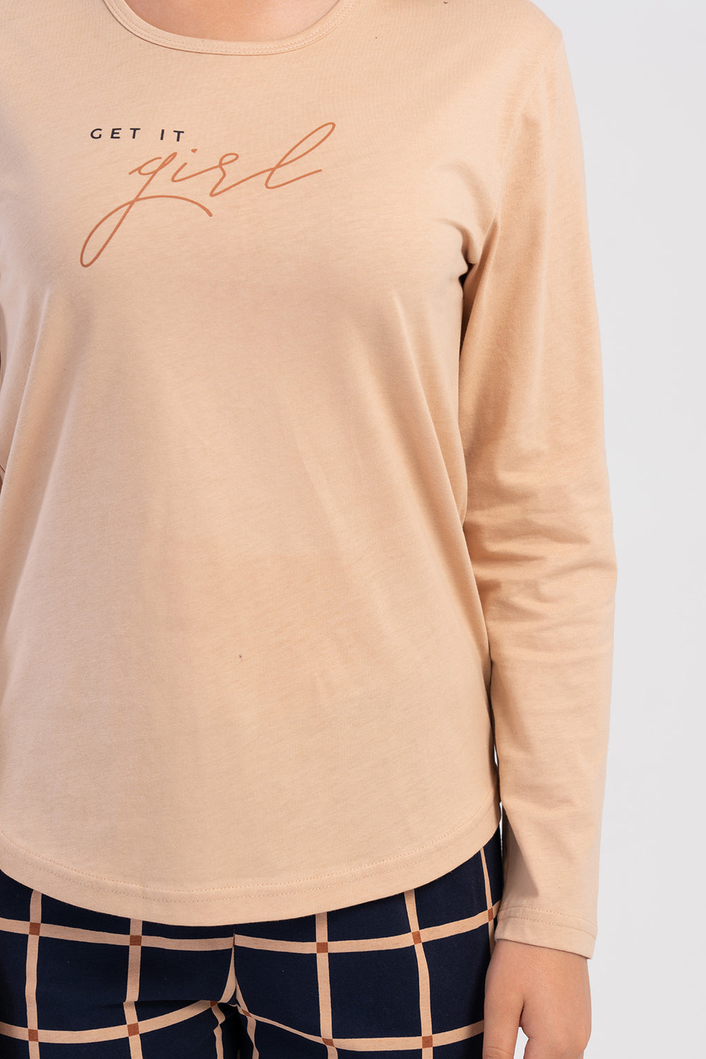 KADIN PIJAMA TAKIM SUPREM 503155 - Vienetta1.GrupBEJ