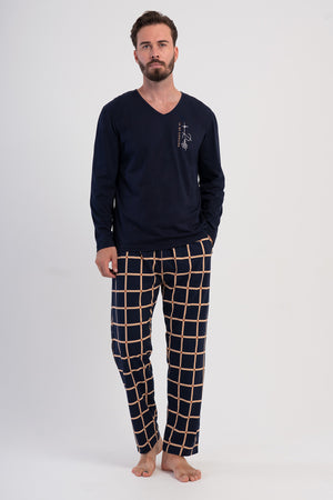 ERKEK XXL PIJAMA TAKIM SUPREM 503158 - VienettaY.LACIVERT1XL