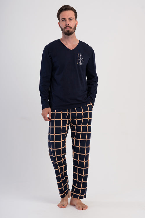 ERKEK XXL PIJAMA TAKIM SUPREM 503158 - VienettaY.LACIVERT1XL