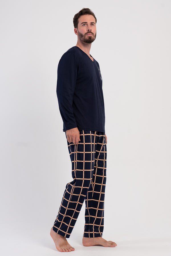 Man Supreme Big Size Deffy V Neck Pyjama Set