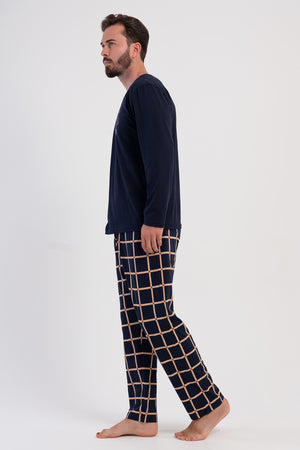ERKEK XXL PIJAMA TAKIM SUPREM 503158 - VienettaY.LACIVERT1XL