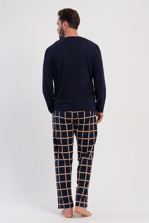 ERKEK XXL PIJAMA TAKIM SUPREM 503158 - VienettaY.LACIVERT1XL