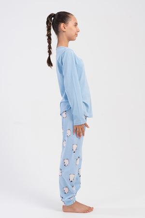 KIZ COCUK PIJAMA TAKIM SUPREM 503162 - Vienetta1.GrupMAVI