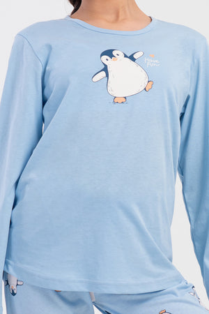 KIZ COCUK PIJAMA TAKIM SUPREM 503162 - Vienetta1.GrupMAVI