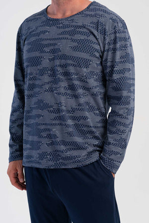 ERKEK BATTAL XXL PIJAMA TAKIM SUPREM 503163 - VienettaY.LACIVERT5XL