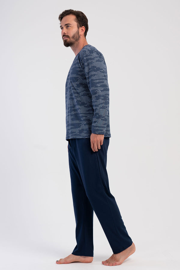 ERKEK BATTAL XXL PIJAMA TAKIM SUPREM 503163 - VienettaY.LACIVERT5XL