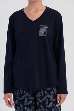 KADIN XXL PIJAMA TAKIM SUPREM 503170 - Vienetta1.GrupY.LACIVERT