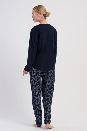 Woman Supreme Big Size V Neck Afta Pyjama Set - Vienetta1.GrupLACIVERT