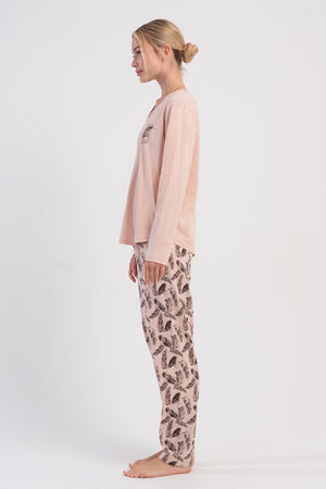 Woman Supreme Big Size V Neck Afta Pyjama Set - Vienetta1.GrupLACIVERT