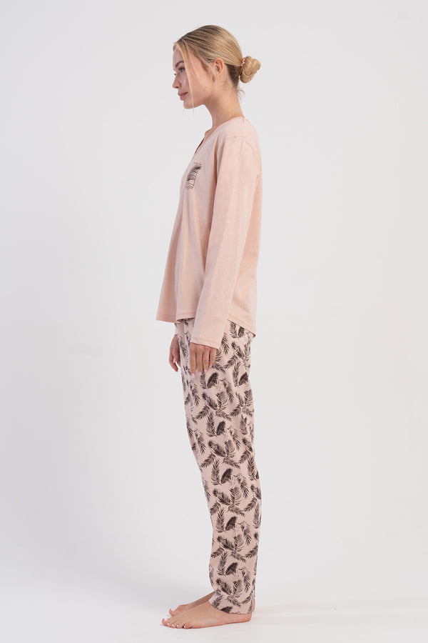 Woman Supreme Big Size V Neck Afta Pyjama Set - Vienetta1.GrupLACIVERT