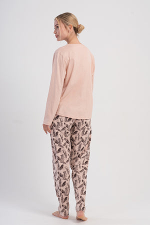 Woman Supreme Big Size V Neck Afta Pyjama Set - Vienetta1.GrupLACIVERT