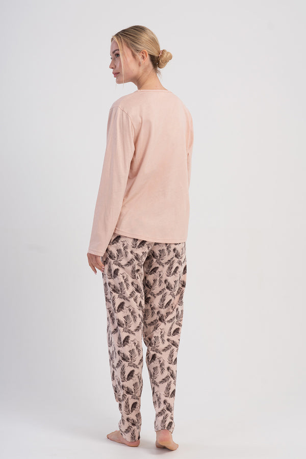 Woman Supreme Big Size V Neck Afta Pyjama Set - Vienetta1.GrupLACIVERT