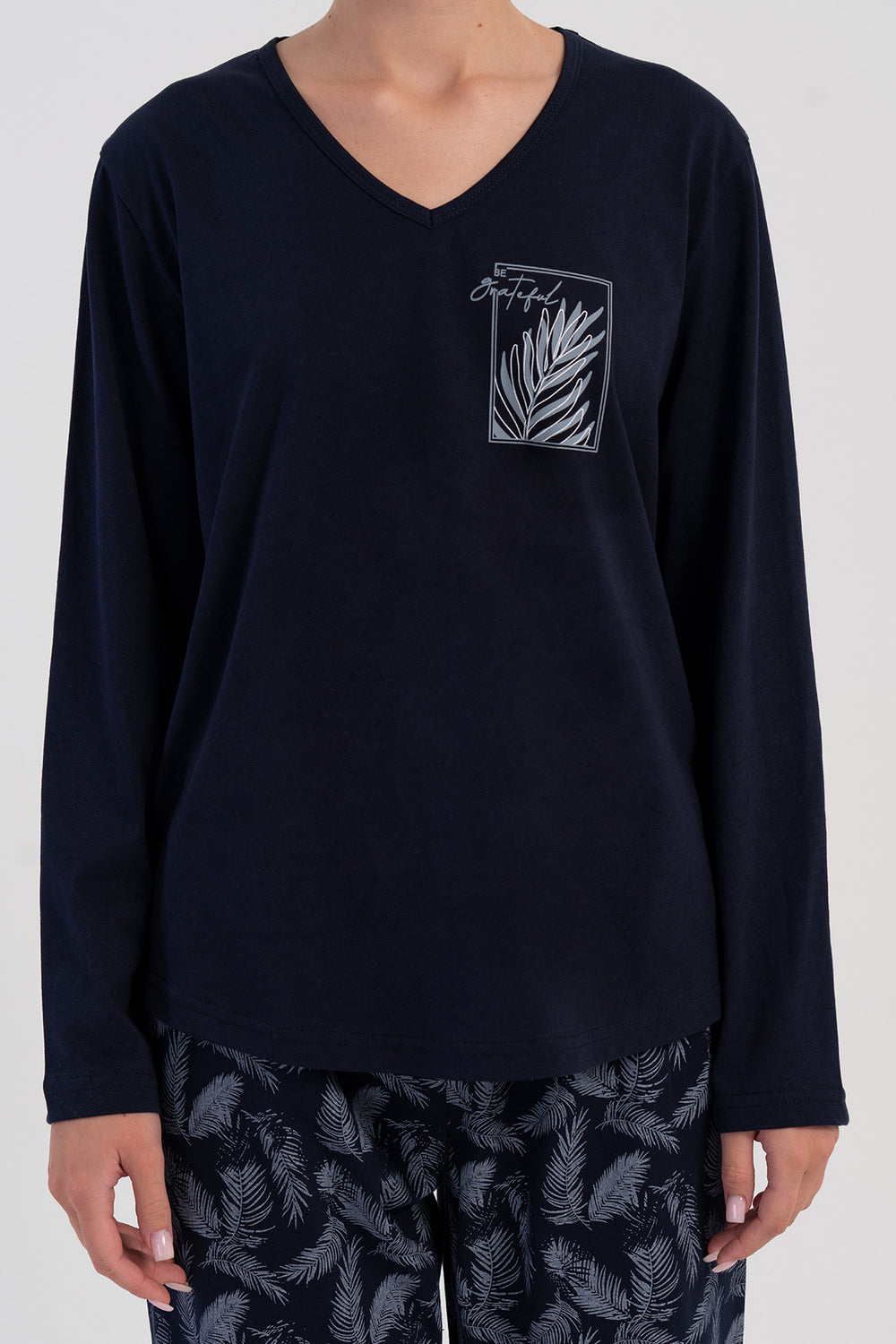 KADIN BATTAL XXL PIJAMA TAKIM SUPREM 503171 - Vienetta1.GrupY.LACIVERT