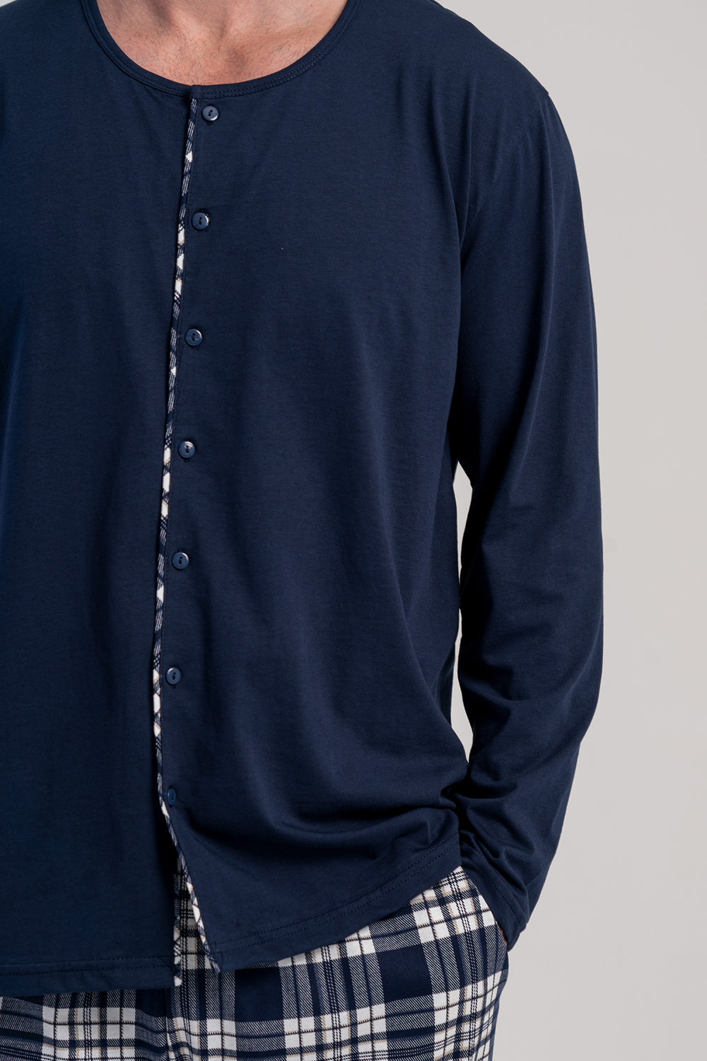 Man Supreme Big Size Auri Buttoned Pyjama Set