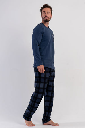 ERKEK PIJAMA TAKIM 2IPLIK 503181 - Vienetta1.GrupA.MAVI
