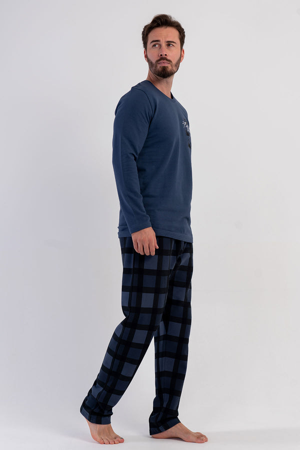 ERKEK PIJAMA TAKIM 2IPLIK 503181 - Vienetta1.GrupA.MAVI