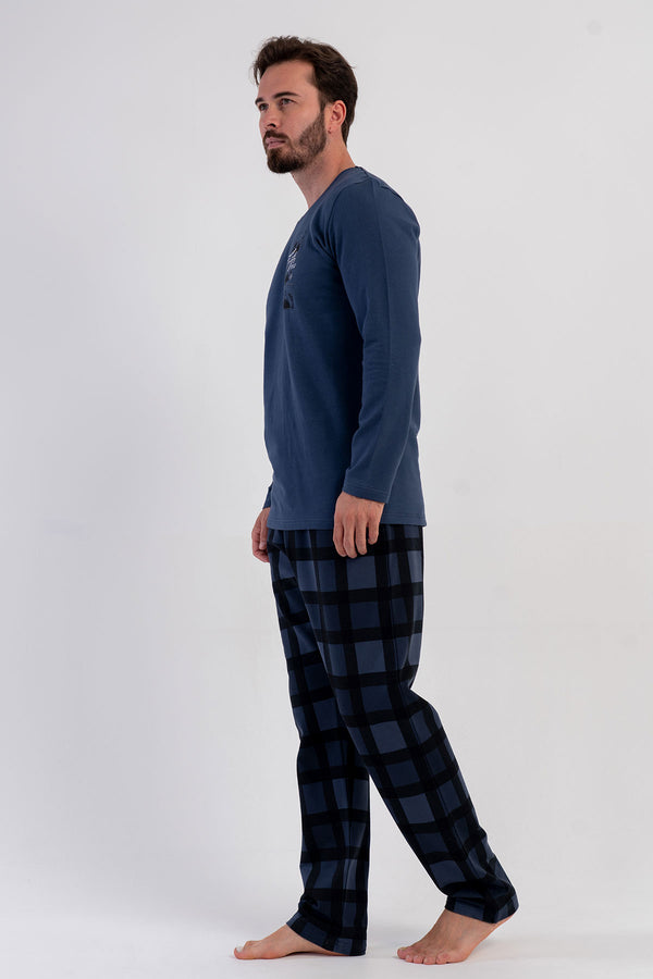 ERKEK PIJAMA TAKIM 2IPLIK 503181 - Vienetta1.GrupA.MAVI