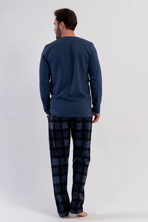 ERKEK PIJAMA TAKIM 2IPLIK 503181 - Vienetta1.GrupA.MAVI