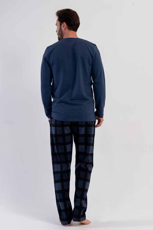 ERKEK PIJAMA TAKIM 2IPLIK 503181 - Vienetta1.GrupA.MAVI