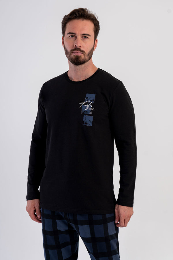 ERKEK PIJAMA TAKIM 2IPLIK 503181 - Vienetta1.GrupA.MAVI