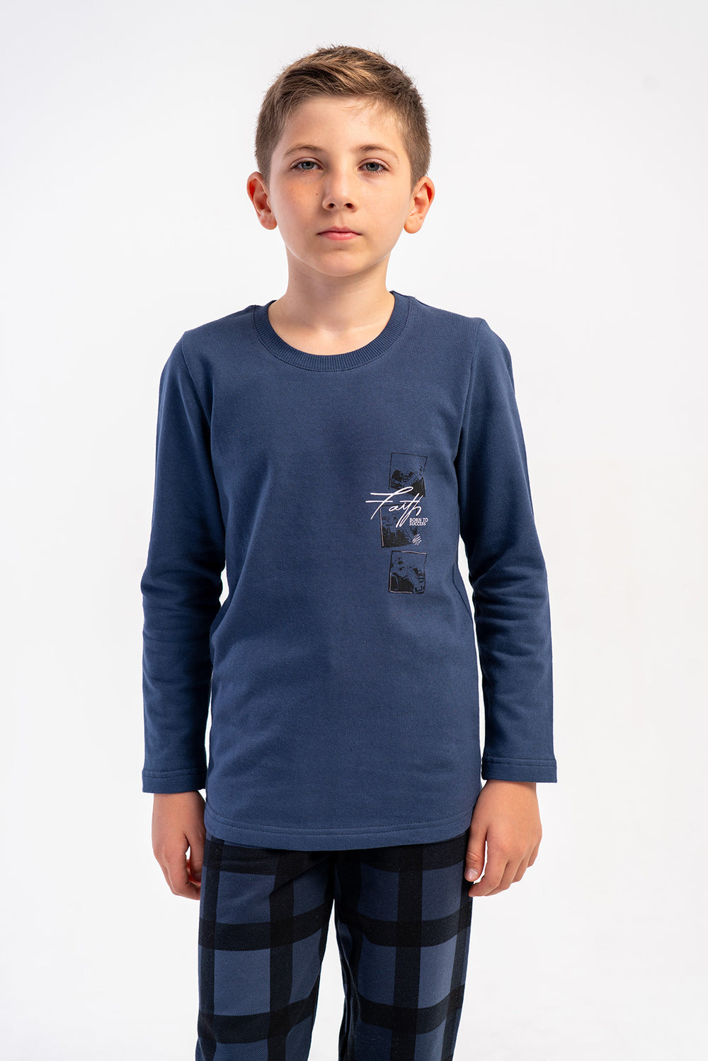 ERKEK COCUK PIJAMA TAKIM 2IPLIK 503182 - Vienetta1.GrupA.MAVI