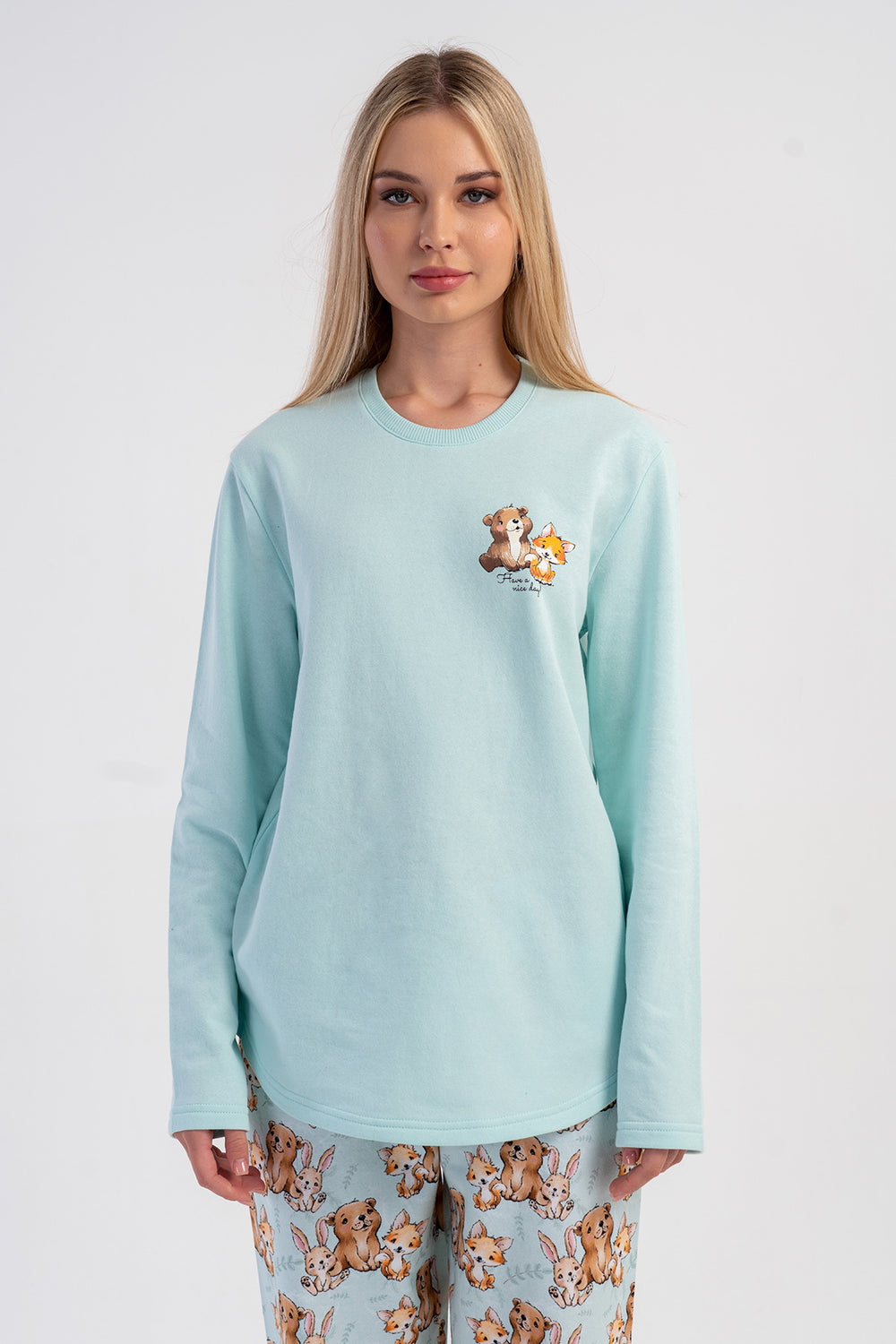 KADIN PIJAMA TAKIM 2IPLIK 503190 - Vienetta1.GrupA.YESIL