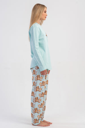 KADIN PIJAMA TAKIM 2IPLIK 503190 - Vienetta1.GrupA.YESIL