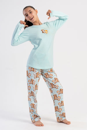 KIZ COCUK PIJAMA TAKIM 2IPLIK 503191 - Vienetta1.GrupA.YESIL