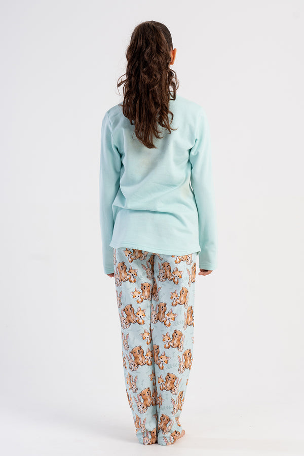 KIZ COCUK PIJAMA TAKIM 2IPLIK 503191 - VienettaA.YESIL11 - 12
