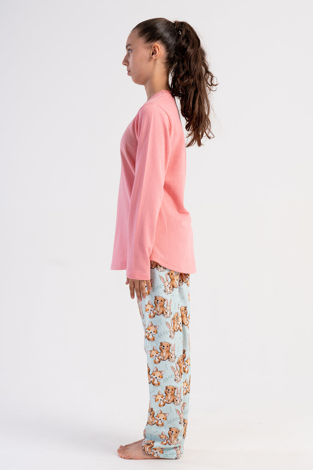 Kids' Girls Two Yarn Kian Long Sleeve Pyjama Set - Vienetta1.GrupA.YESIL