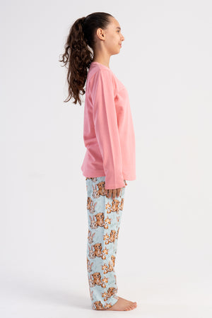 Kids' Girls Two Yarn Kian Long Sleeve Pyjama Set - Vienetta1.GrupA.YESIL