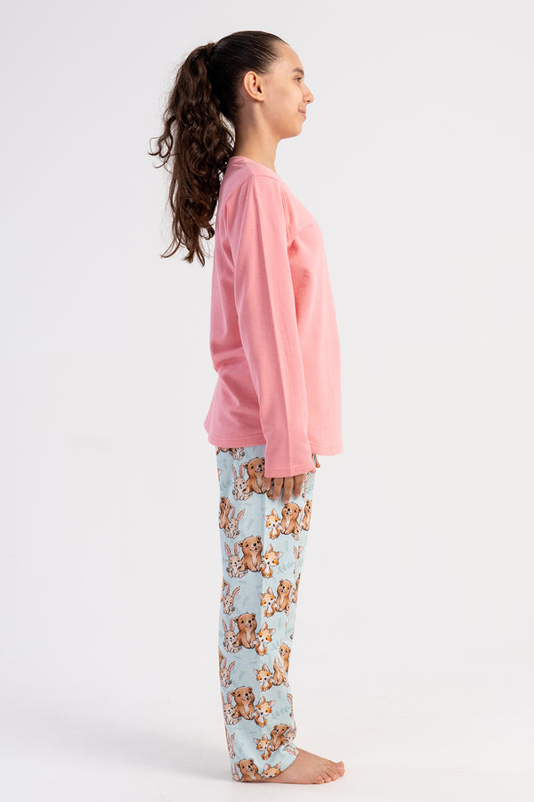 Kids' Girls Two Yarn Kian Long Sleeve Pyjama Set - Vienetta1.GrupA.YESIL