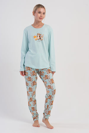 Woman Supreme Ovva Long Sleeve Pyjama Set - Vienetta1.GrupA.YESIL