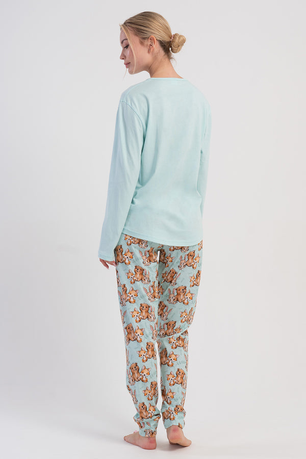 Woman Supreme Ovva Long Sleeve Pyjama Set - Vienetta1.GrupA.YESIL