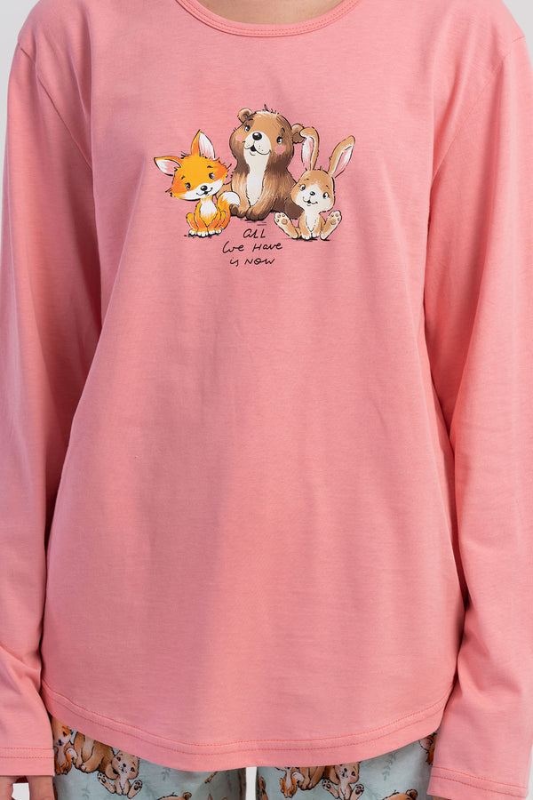 Woman Supreme Ovva Long Sleeve Pyjama Set - Vienetta1.GrupA.YESIL