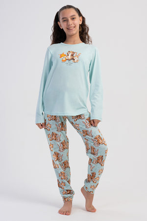 Kids' Girls Supreme Zhar O Neck Pyjama Set