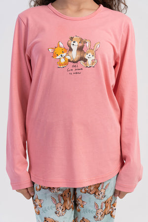 Kids' Girls Supreme Zhar O Neck Pyjama Set