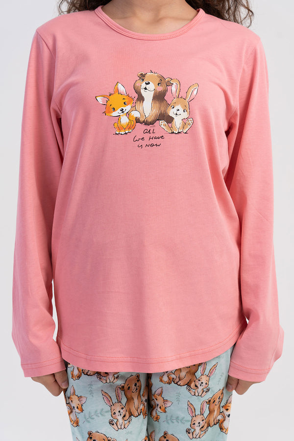 KIZ COCUK PIJAMA TAKIM SUPREM 503193 - Vienetta1.GrupA.YESIL