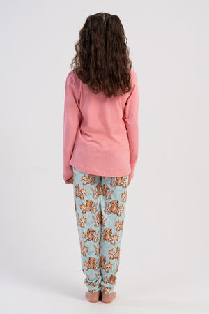 KIZ COCUK PIJAMA TAKIM SUPREM 503193 - Vienetta1.GrupA.YESIL