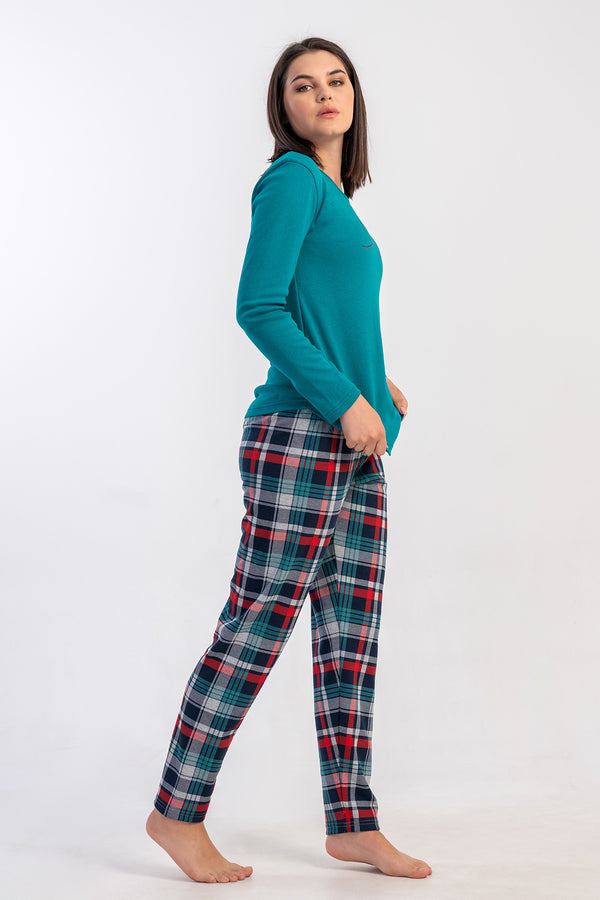 Woman Interlock Niva O Neck Pyjama Set