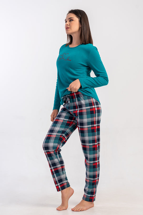 Woman Interlock Niva O Neck Pyjama Set